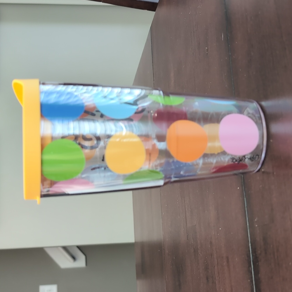 Tervis Happy Everything Colorful Bright Dot Plastic 24oz. Tumbler Cup w/Lid - Picture 4 of 5